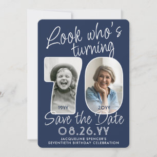 Save The Date Couleurs DIY • Joyeux 70e Anniversaire 2 Photos