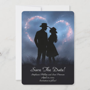 Save the Date Country Western Cowboy Cowgirl Invitation