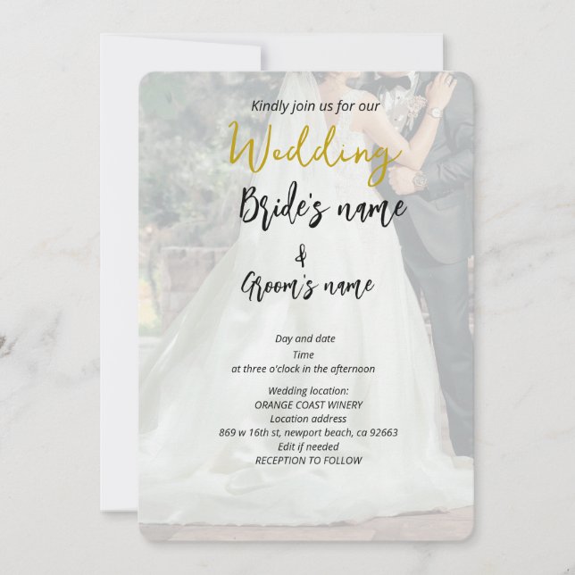 Save The Date couple étreindre la robe mariage extérieure (Devant)