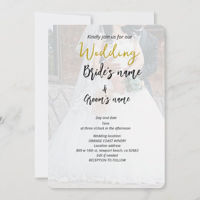 Save The Date couple se tenant par la main mariage (Devant)