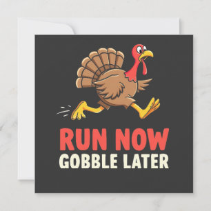 Save The Date Courez maintenant Gobble plus tard Turquie coureur