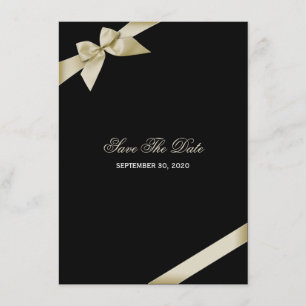 Save The Date Cream Ribbon Wedding Enregistrer La Date