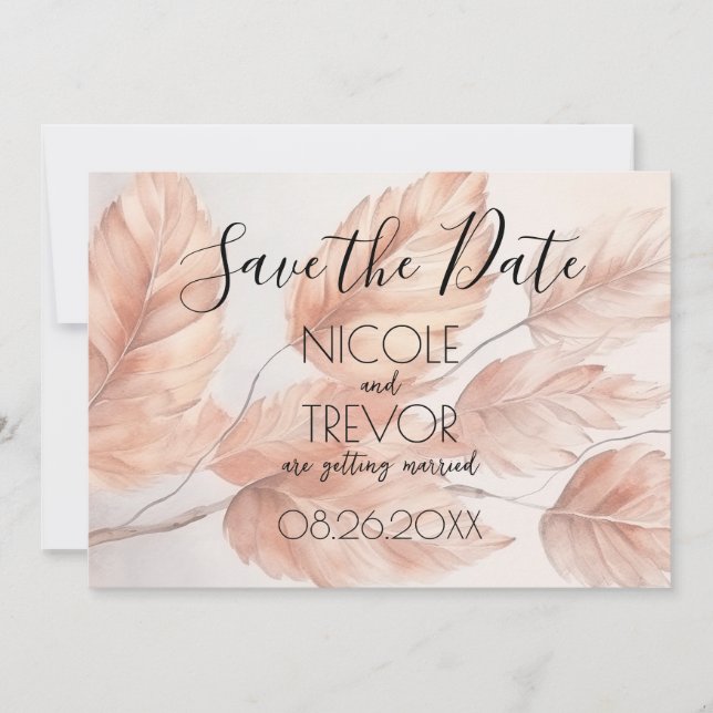 Save The Date Créer votre propre - Feuilles d'automne (Devant)