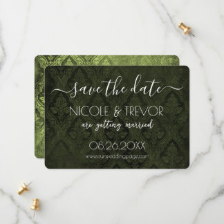 Save The Date Créez votre propre - Dark Gothic Vintage Damask