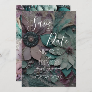 Save The Date Créez votre propre - Fleurs de papier