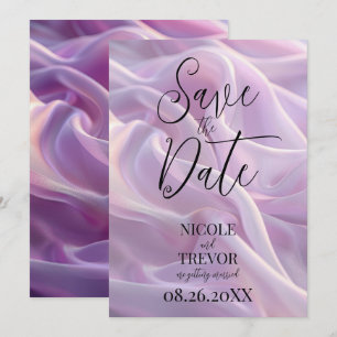 Save The Date Créez Votre Propre Lilac Purple Silice Personnalis