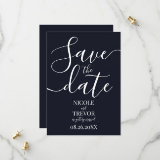 Save The Date Créez Votre Propre Mariage Minimaliste de Couleur 