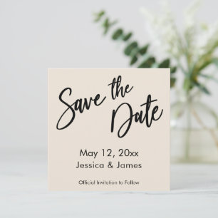 Save The Date Crème de typographie simple et moderne