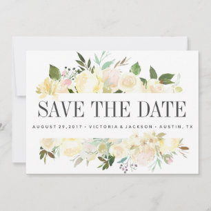 Save The Date Crème et IVORY MARIAGE Photo enregistrer la date