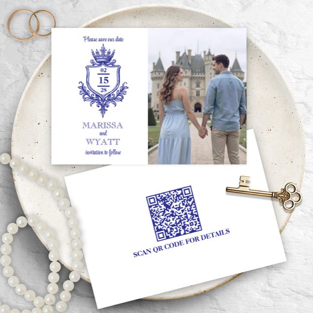 Save The Date Crête Royale avec Couronne Médiévale ou Fantastiqu (Créateur téléchargé)