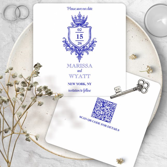 Save The Date Crête Royale avec Couronne Médiévale ou Fantastiqu (Créateur téléchargé)