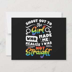 Save The Date Cri à la fille Fierté lesbienne LGBT T Shirt G