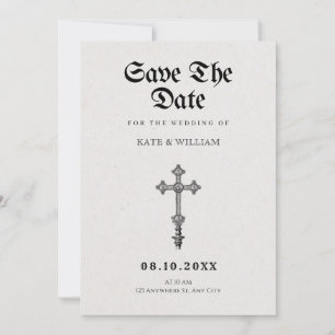 Save The Date Croix gothique