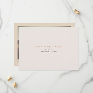 Save The Date Croix Monogramme Photo Mariage Chrétien