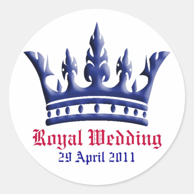 Save the Date Crown Envelope Seal (Front)