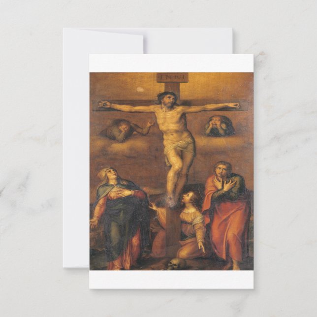 Save The Date Crucifixion - Michelangelo 1540 (Devant)
