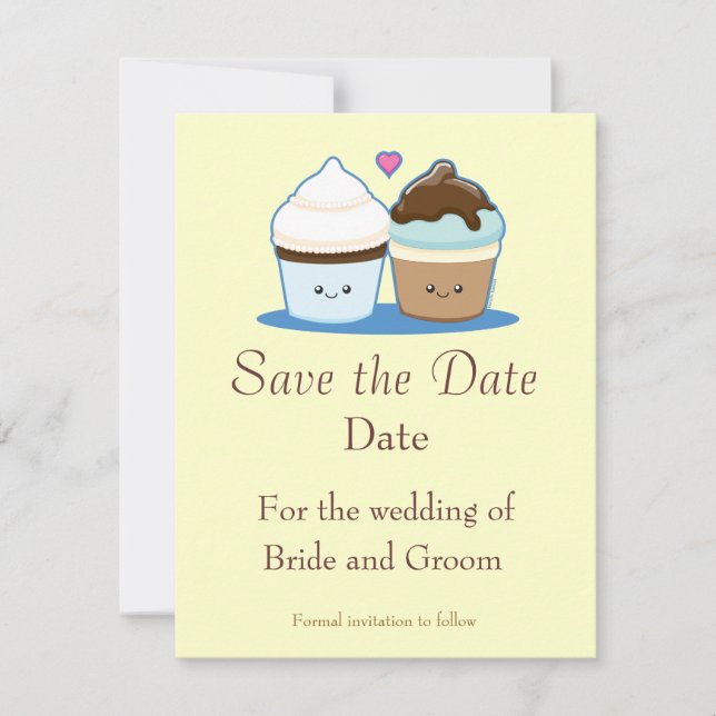 Save The Date Cupcakes mariages (Devant)