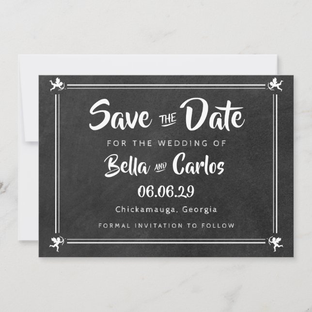 Save The Date Cupidons de tableau de bord Enregistrer la date (Devant)