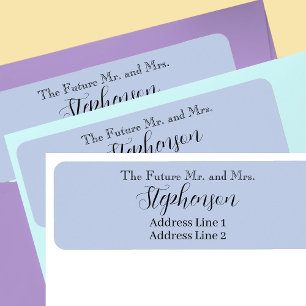 Save The Date Custom Name Return Address