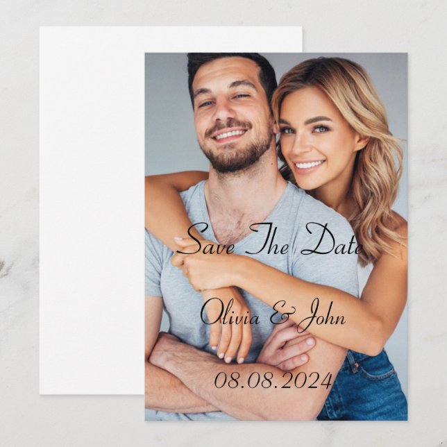 save the date custom photo card (Front/Back)