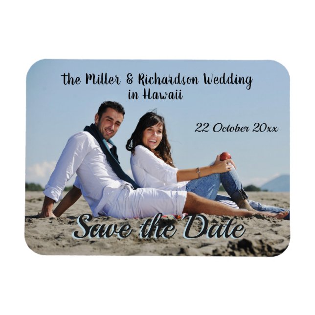 Save the Date Custom Photo Magnet (Horizontal)