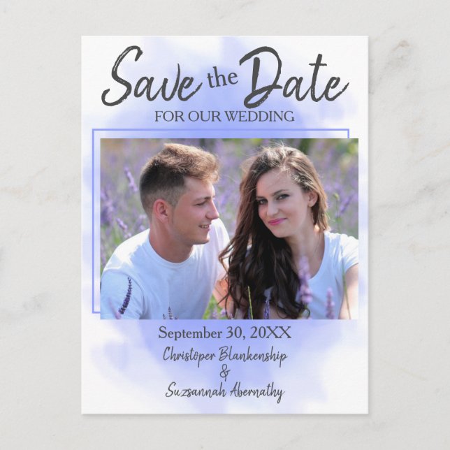  Save The Date Custom Photo Marriage Announcement  (Front)