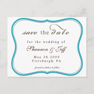 Save The Date, Customizable Announcement Postcard