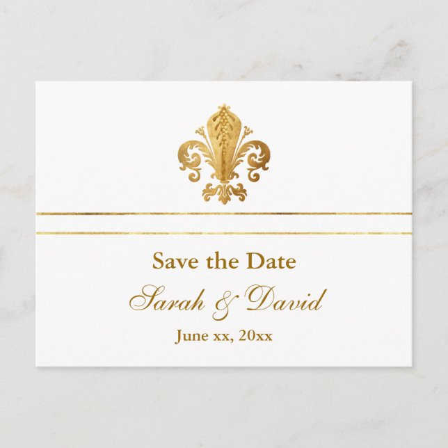 Save the Date Customizable Announcement Postcard (Front)