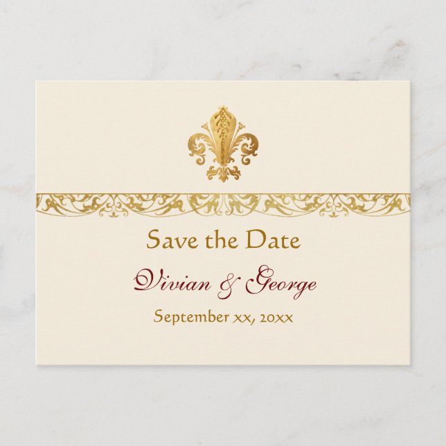 Save the Date Customizable Announcement Postcard (Front)