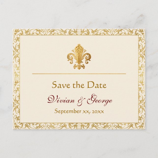Save the Date Customizable Announcement Postcard (Front)