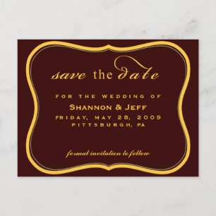 Save The Date, Customizable Announcement Postcard
