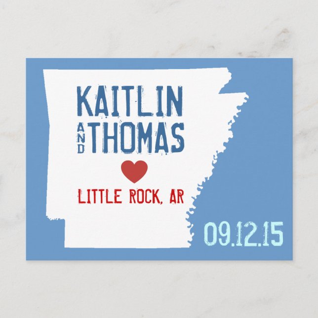 Save the Date - Customizable - Arkansas Announcement Postcard (Front)