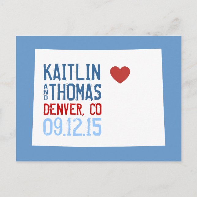 Save the Date - Customizable - Colorado Announcement Postcard (Front)