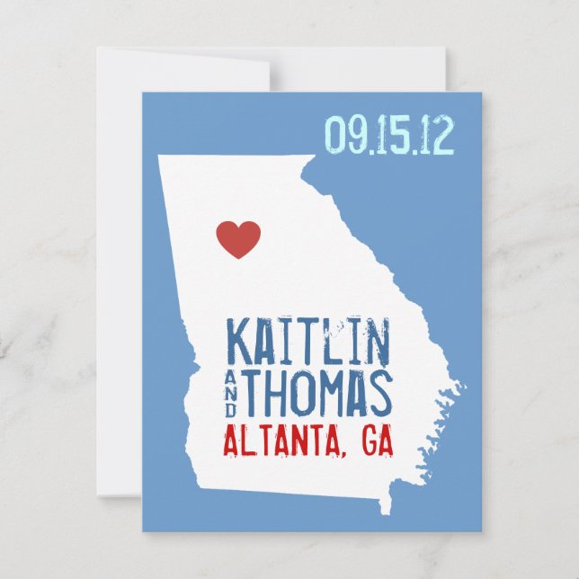 Save the Date - Customizable - Georgia (Front)
