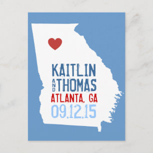 Save the Date - Customizable - Georgia Announcement Postcard