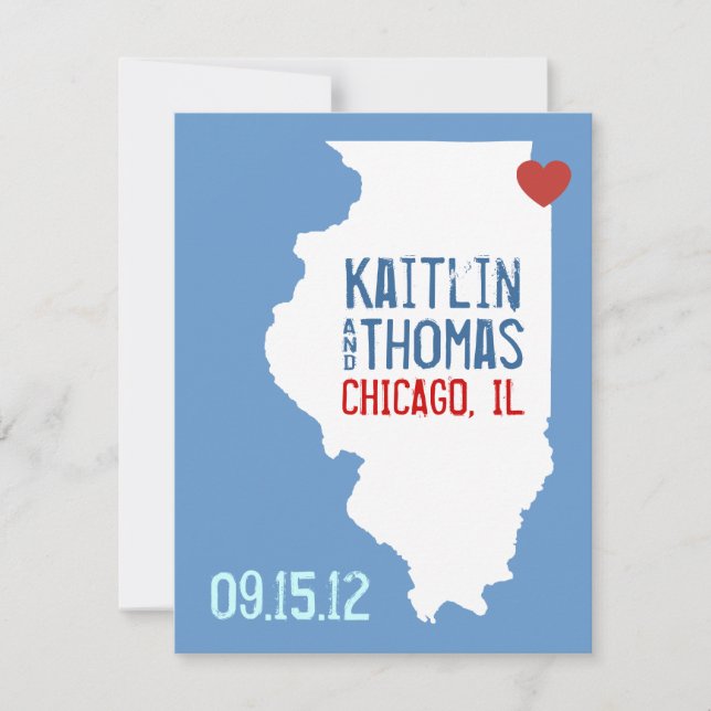 Save the Date - Customizable - Illinois (Front)
