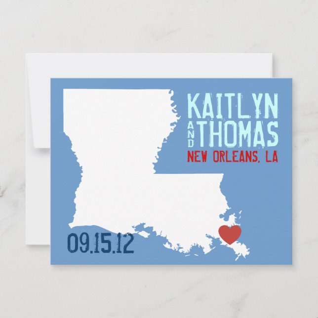 Save the Date - Customizable - Louisiana (Front)
