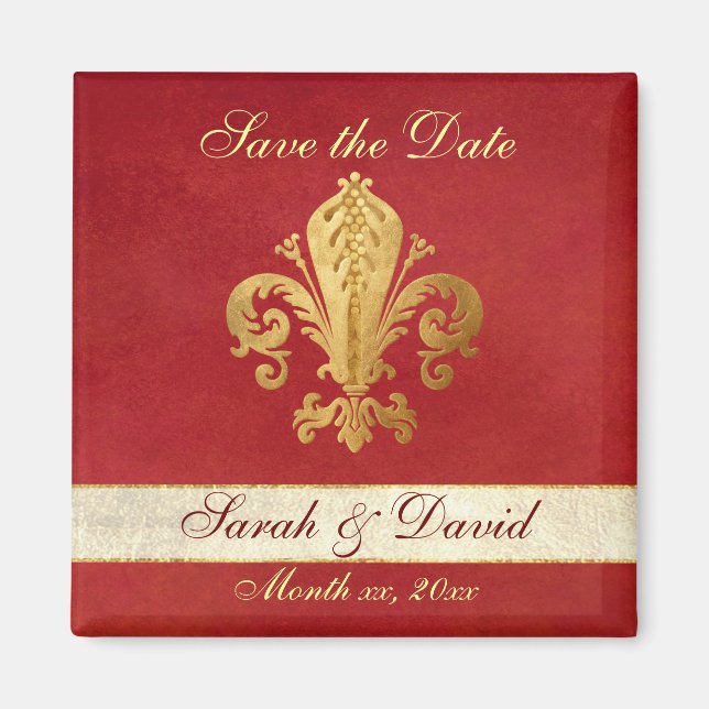 Save the Date Customizable Magnet (Front)