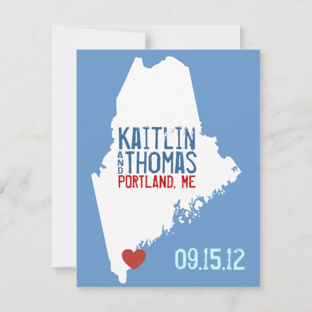 Save the Date - Customizable - Maine (Front)
