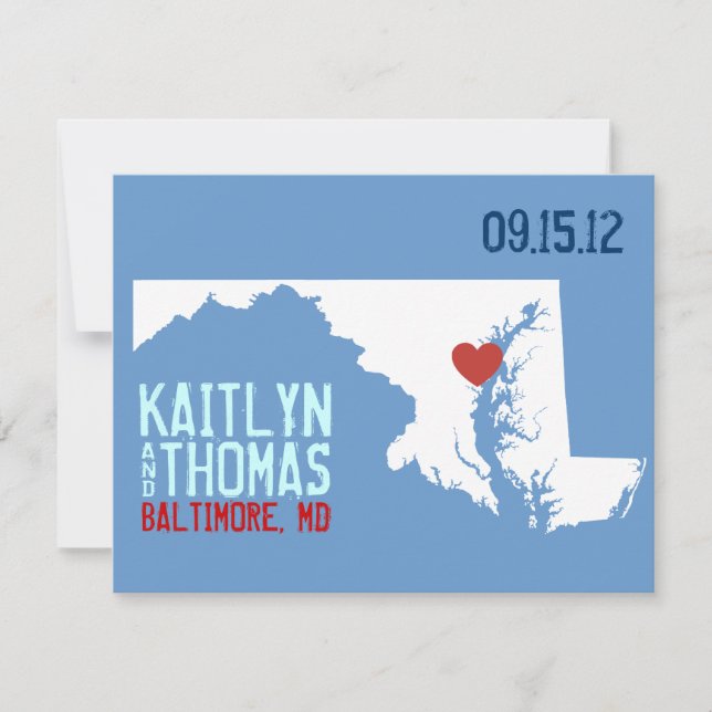 Save the Date - Customizable - Maryland / D.C. (Front)