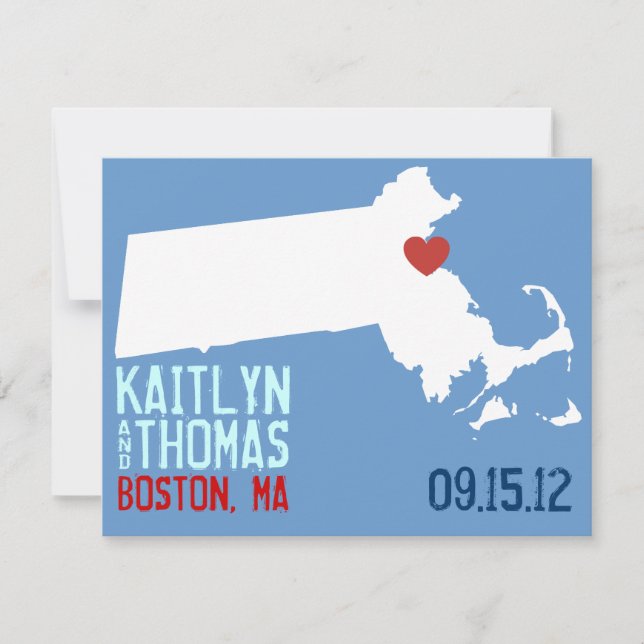 Save the Date - Customizable - Massachusetts (Front)