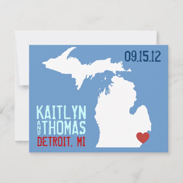Save the Date - Customizable - Michigan (Front)