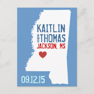 Save the Date - Customizable - Mississippi Announcement Postcard