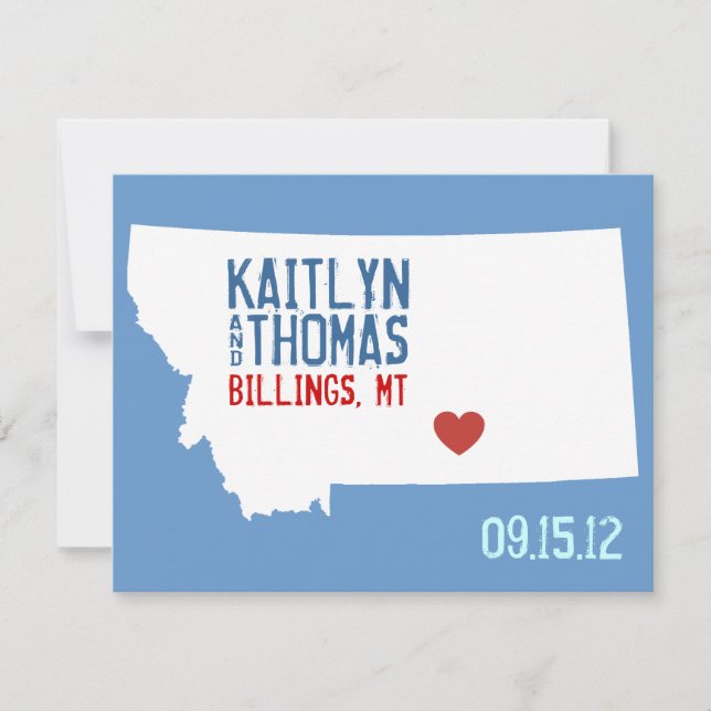 Save the Date - Customizable - Montana (Front)