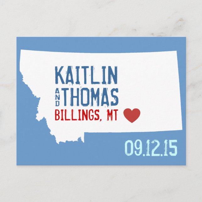 Save the Date - Customizable - Montana Announcement Postcard (Front)