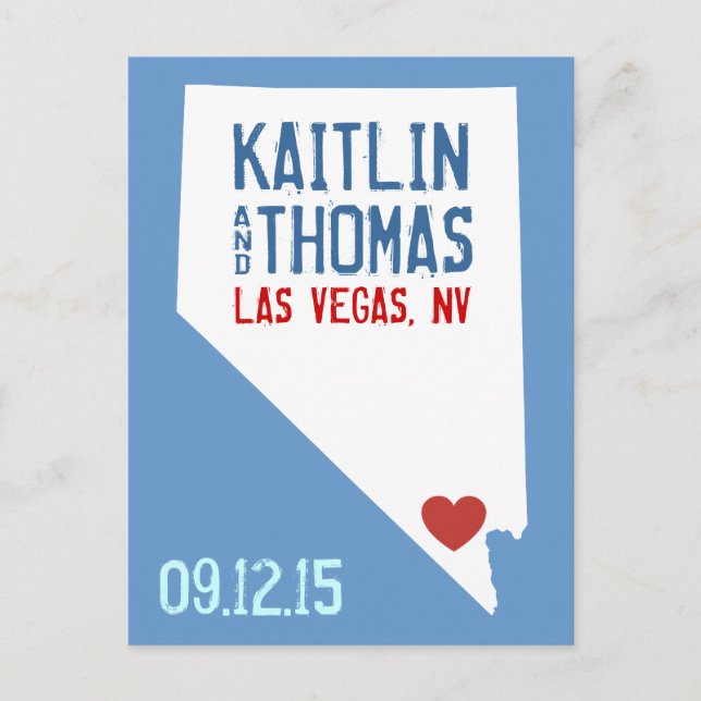 Save the Date - Customizable - Nevada Announcement Postcard (Front)