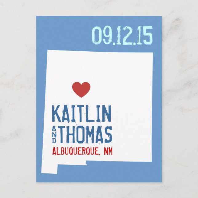 Save the Date - Customizable - New Mexico Announcement Postcard (Front)