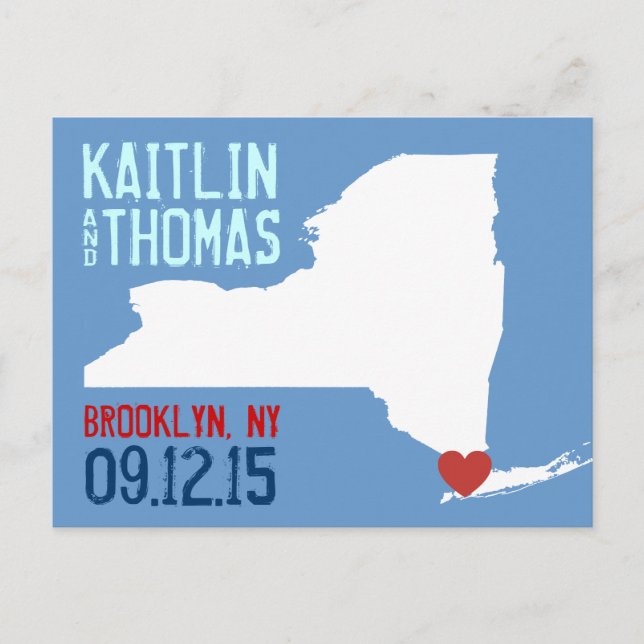 Save the Date - Customizable - New York Announcement Postcard (Front)