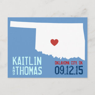 Save the Date - Customizable - Oklahoma Announcement Postcard