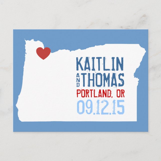 Save the Date - Customizable - Oregon Announcement Postcard (Front)